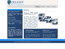 Tablet Screenshot of delighttransport.com